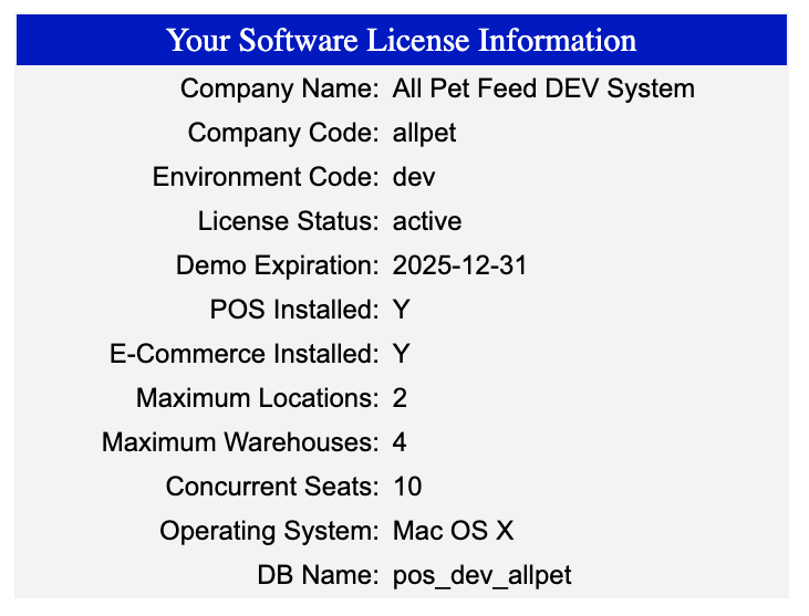 Sample License